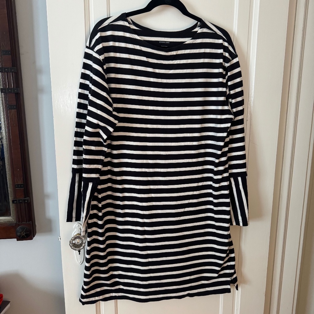 Everlane Striped Dress Organic Cotton L